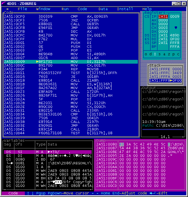 ZD86 - ZanySoft Debugger